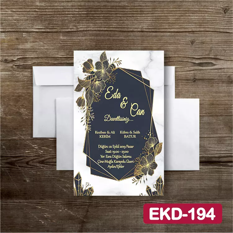 ozen-davetiye-Düğün Davetiyesi - Model No:194