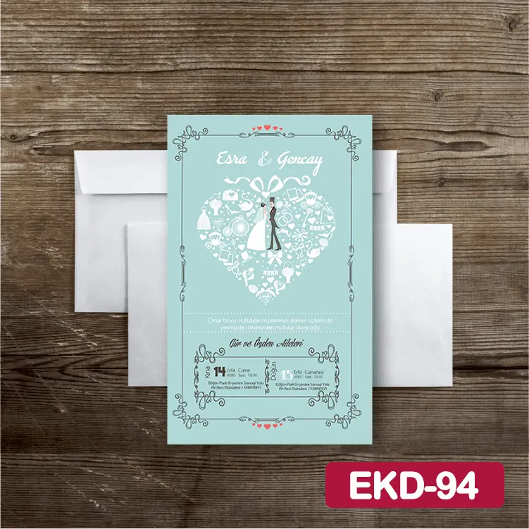 ozen-davetiye-Düğün Davetiyesi - Model No:94